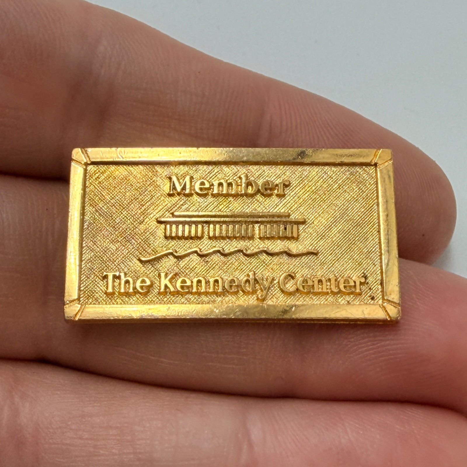 The Kennedy Center Member Lapel Pin Gold Tone Washington DC Souvenir Vintage The Kennedy Center Member Lapel Pin Gold Tone Washington DC Souvenir Vintage