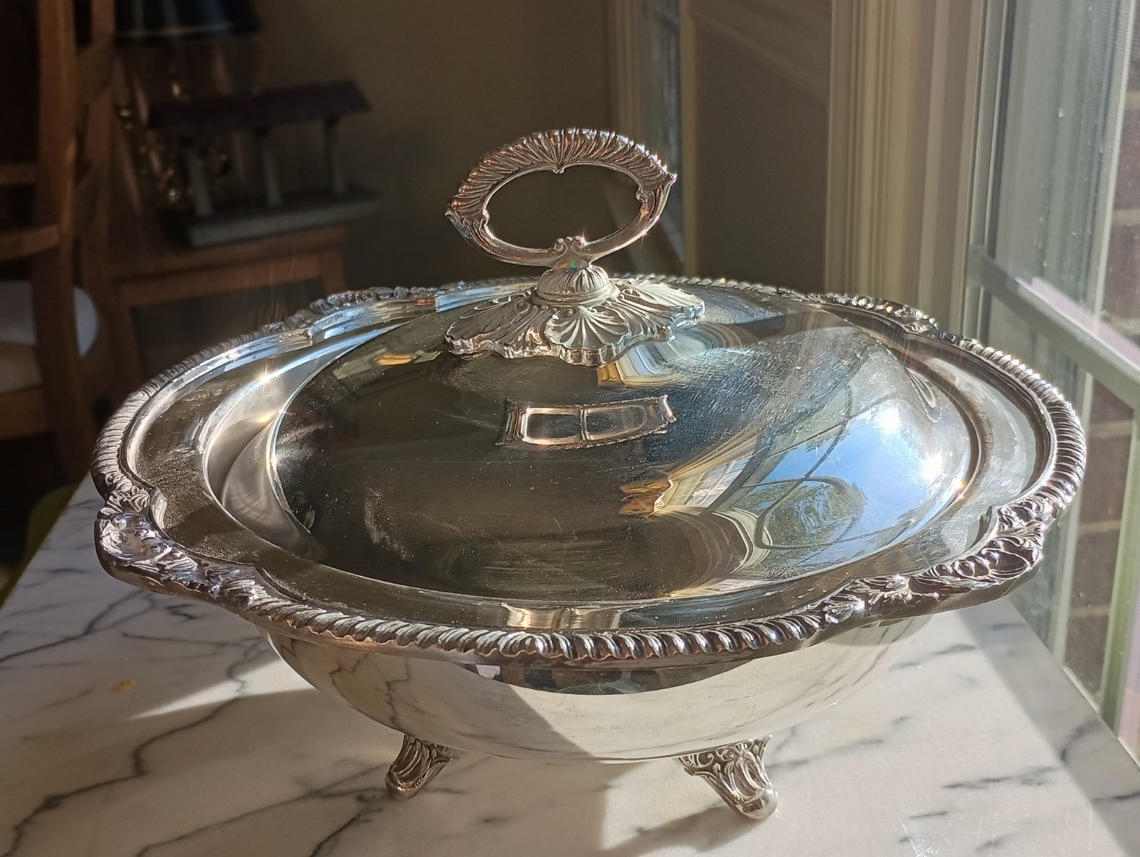 PRICE CUT Neiman Marcus Silver Plate Covered Server PRICE CUT Neiman Marcus Silver Plate Covered Server
