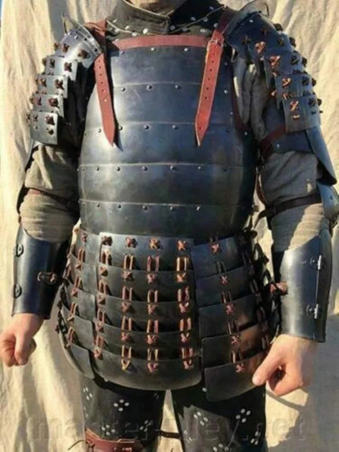 Medieval Handmade 18 gauge Knight Japanese Samurai Half Body Armor Medieval Handmade 18 gauge Knight Japanese Samurai Half Body Armor