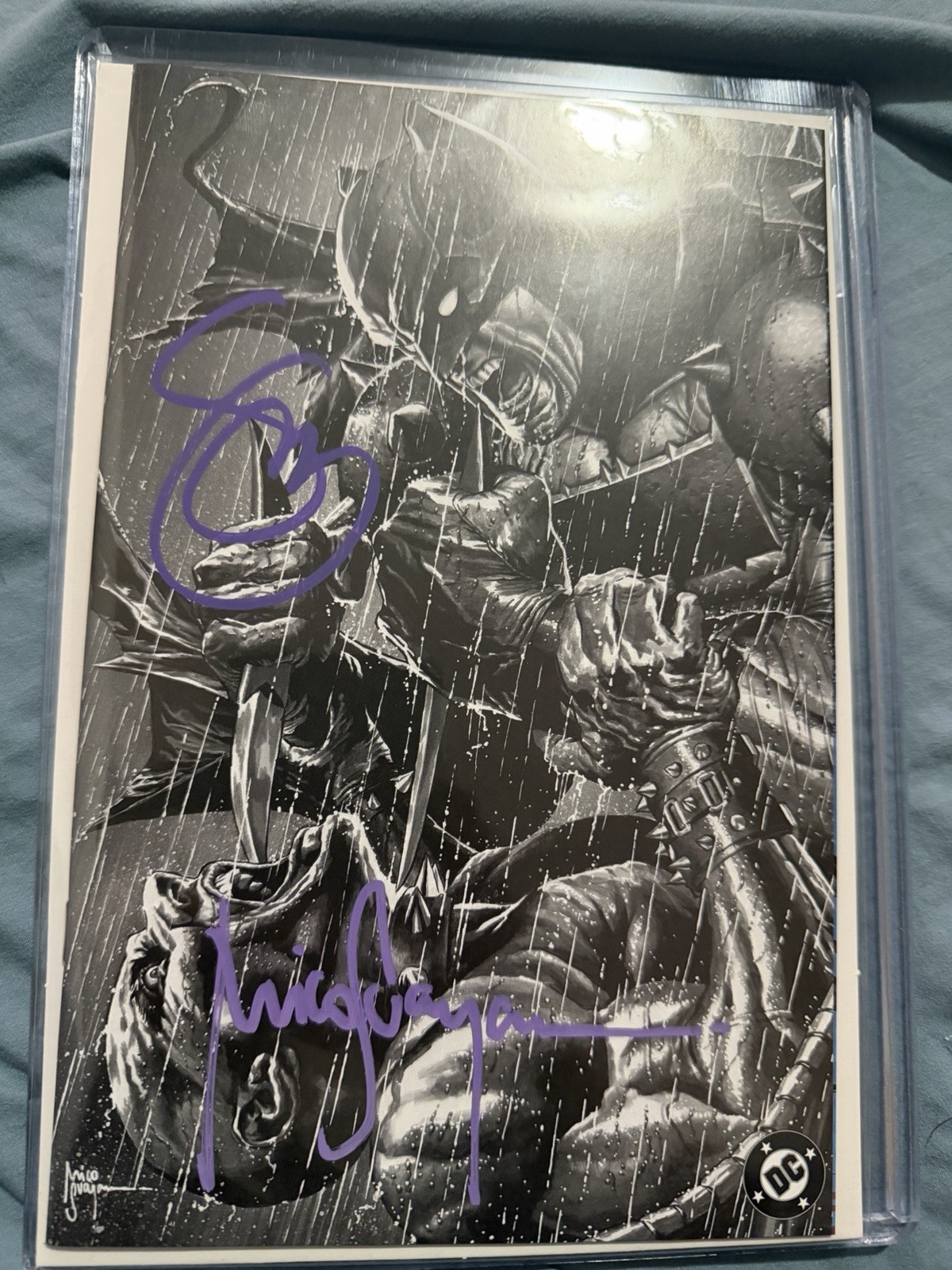 ABSOLUTE BATMAN 7 2x SIGNED SUAYAN SNYDER B&W VIRGIN C2E2 SECRET DROP LE 500 COA