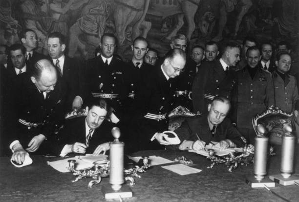 Dragisa Cvetkovic leader of Yugoslavian Government on his right Vl- Old Photo
