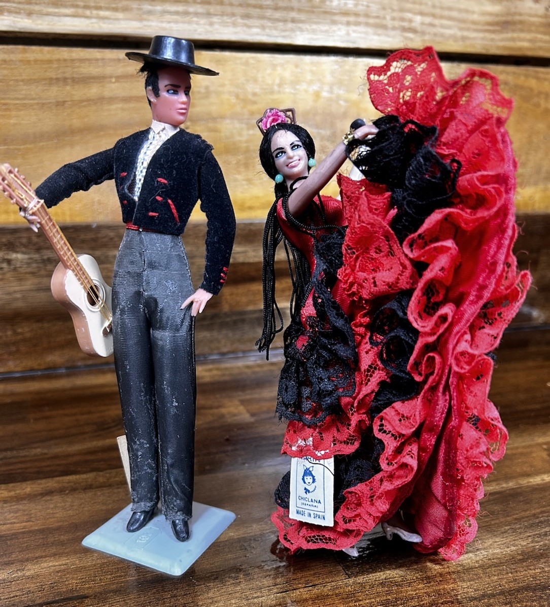 Vintage Marin Chiclana Spanish Flamenco Dancers Dancer Boy & Girl