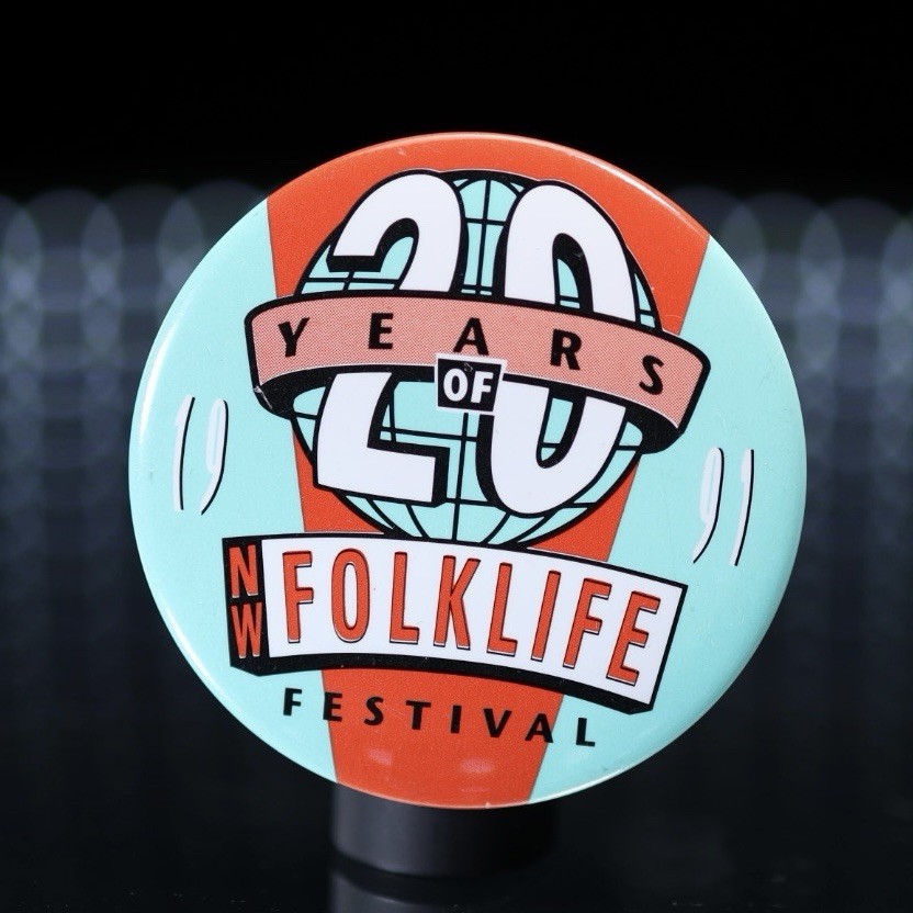 Northwest Folklife — 1991 — 2” Pinback Button — Vintage Seattle Memorabilia
