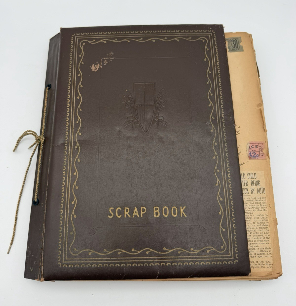 1930s-40s Hollywood Scrapbook 70pp Shirley Temple Bogart Tickets Photos