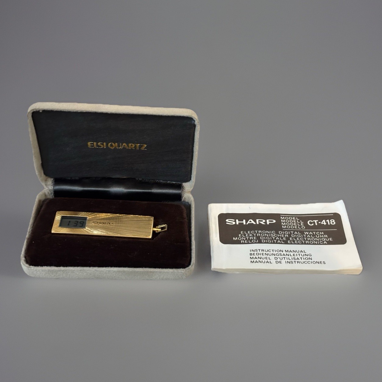 Sharp Elsi Quartz Ct-418 Digital Quartz Men Elsi Pendant Circa 1970 NIB Unused