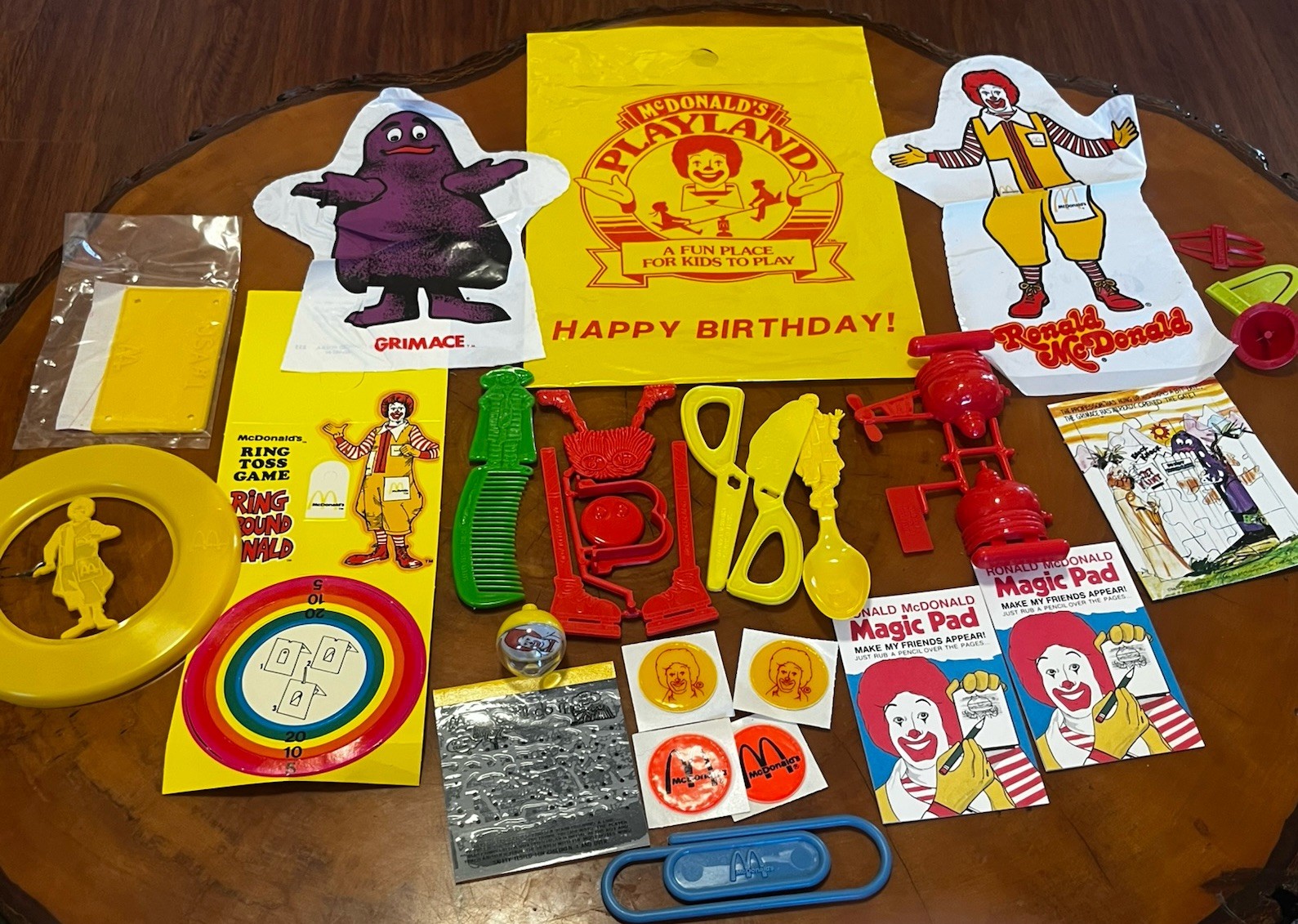 Vintage 1970’s/80’s McDonald’s Memorabilia Lot Promotional Items 