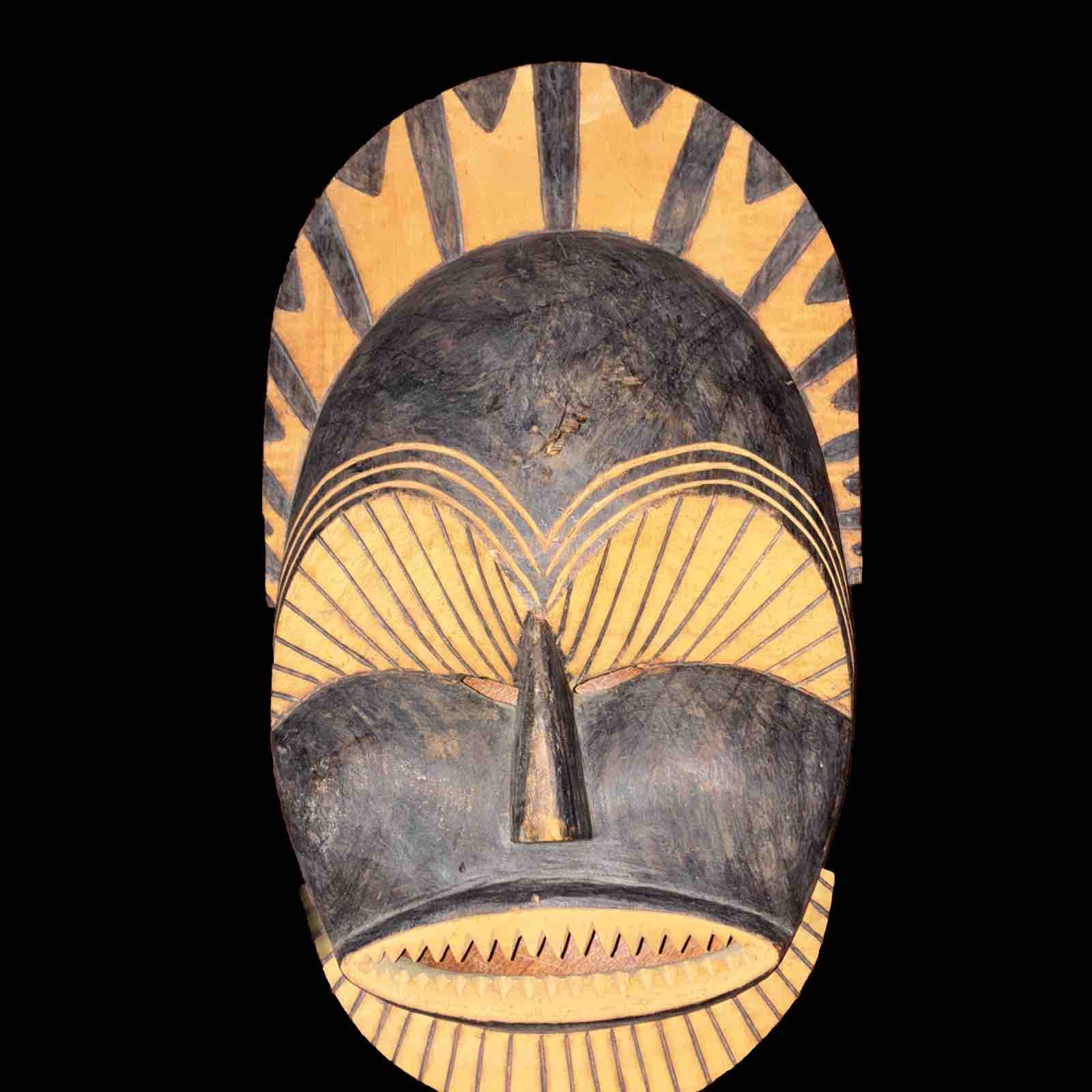 VTG African Barotse/Lozi “Sun” Mask Wall N. Rhodesia Zambia Superb 24x10