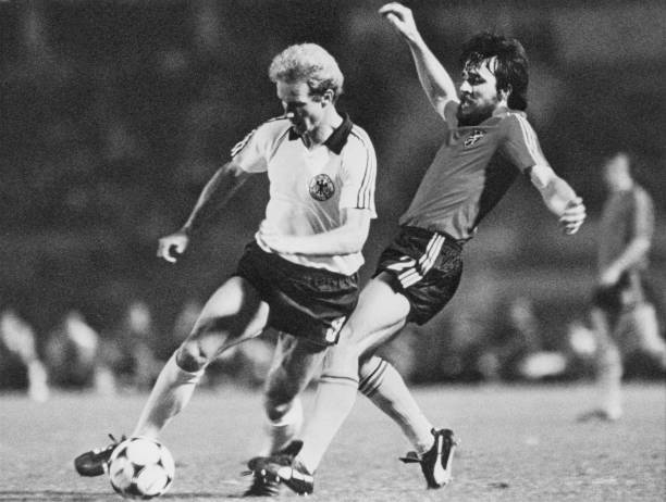 Football West German Stiker Karl Heinz Rummenigge 1980 Old Photo