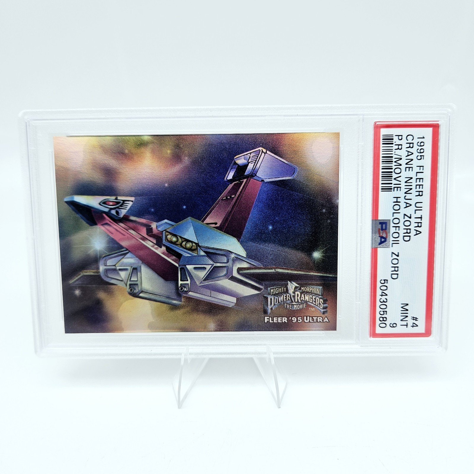 1995 Fleer Ultra Power Rangers Movie #4 Crane Ninja Zord PSA 9 Holofoil