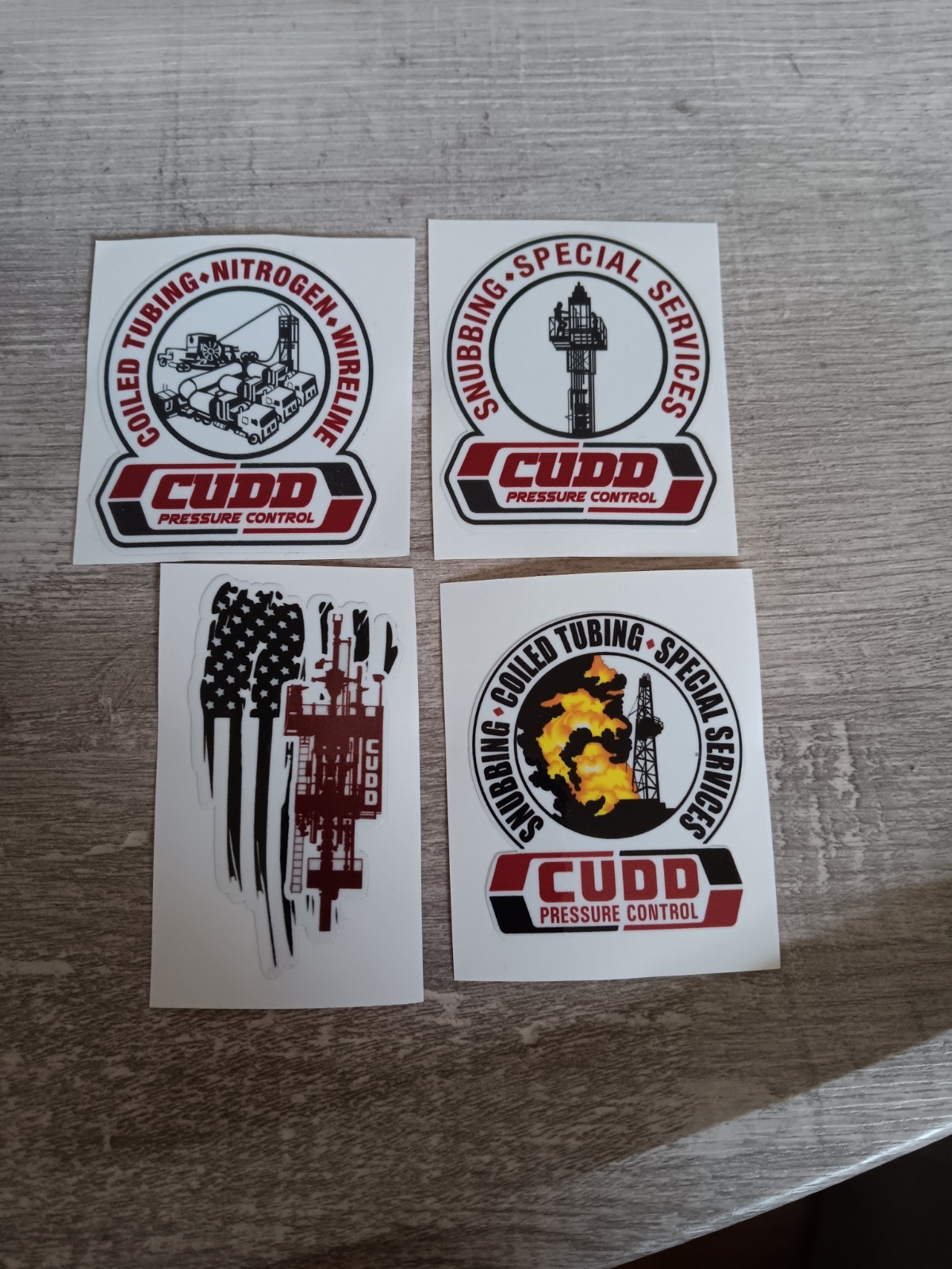 oilfield stickers set of 4 Cudd pressure control