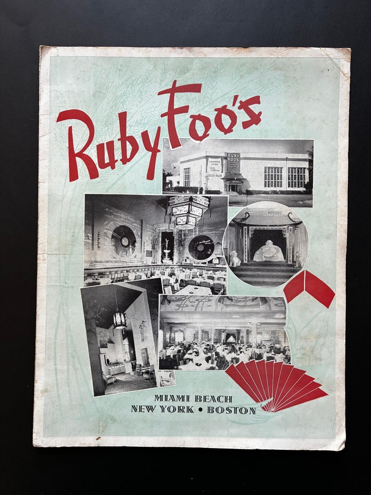 Vintage Ruby Foo\'s Menu COMPLETE SET with Rare Cocktail Insert Miami NY Boston Vintage Ruby Foo\'s Menu COMPLETE SET with Rare Cocktail Insert Miami NY Boston