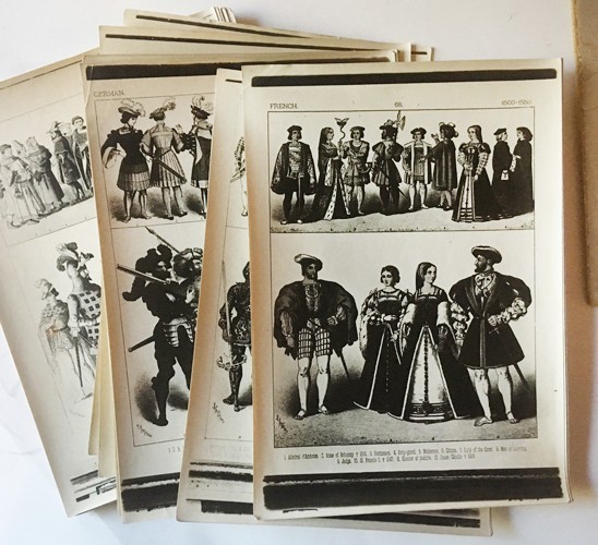 Lot 57 Vintage 1910s AZO RPPC Historical Costume Postcards Fashion Reference B&W