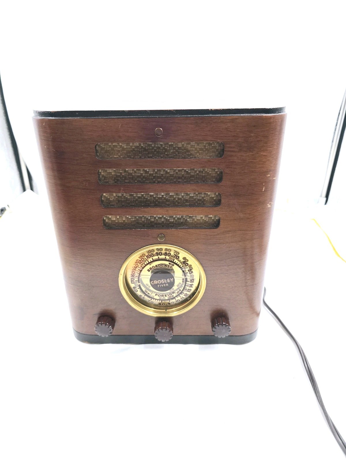 Crosley 517 Fiver  Mini Tombstone Tube Radio Working 1930s