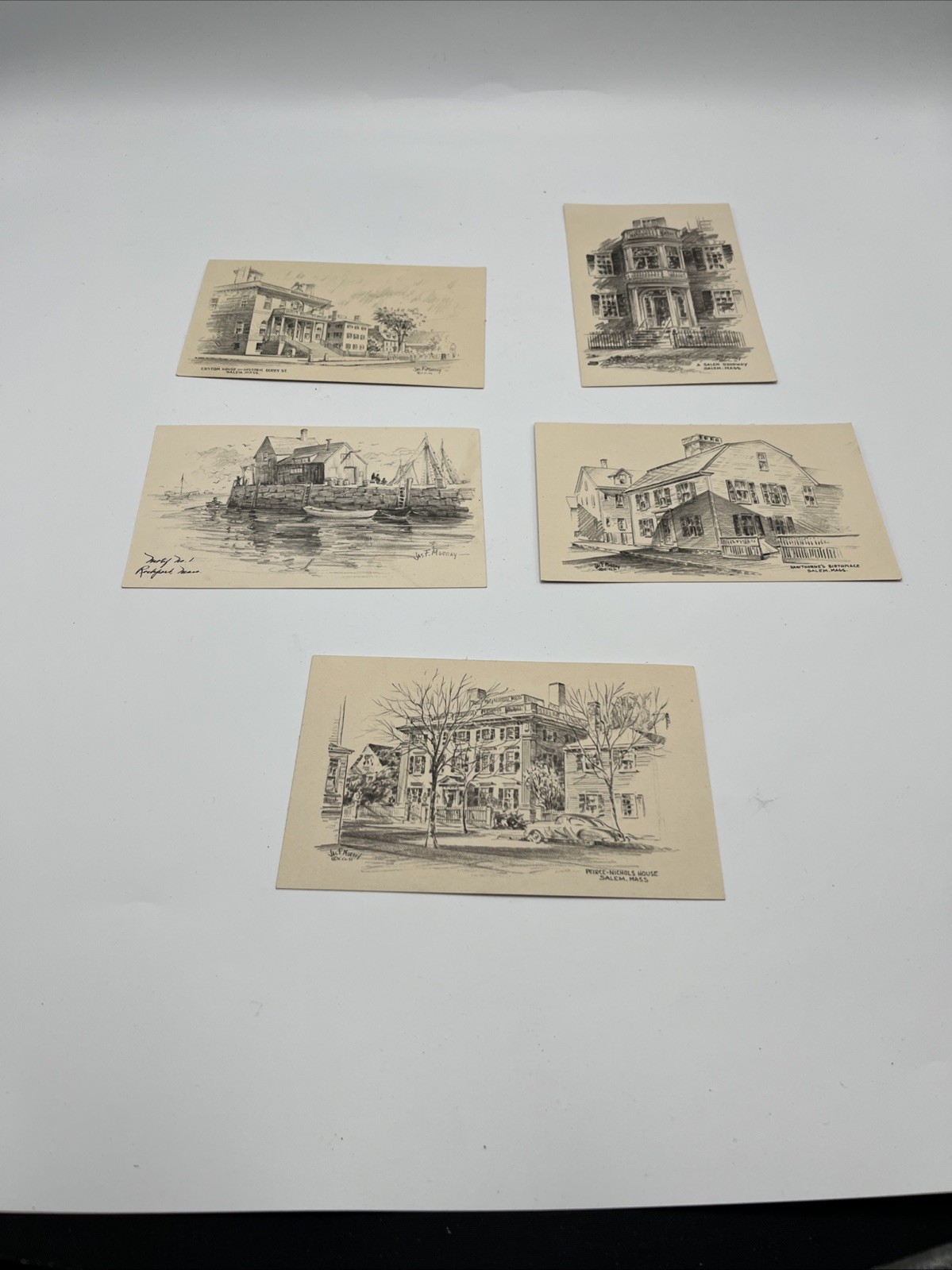 Vintage Postcards Jas F Murray Lot Of 5 Hand Drawn Cards Of Historical Landmarks Vintage Postcards Jas F Murray Lot Of 5 Hand Drawn Cards Of Historical Landmarks