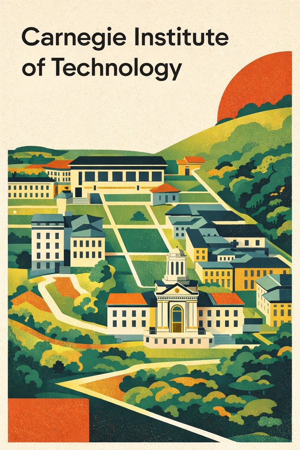 🌅 Carnegie Institute of Technology Vintage Style Poster 16x24” - Premium Matte