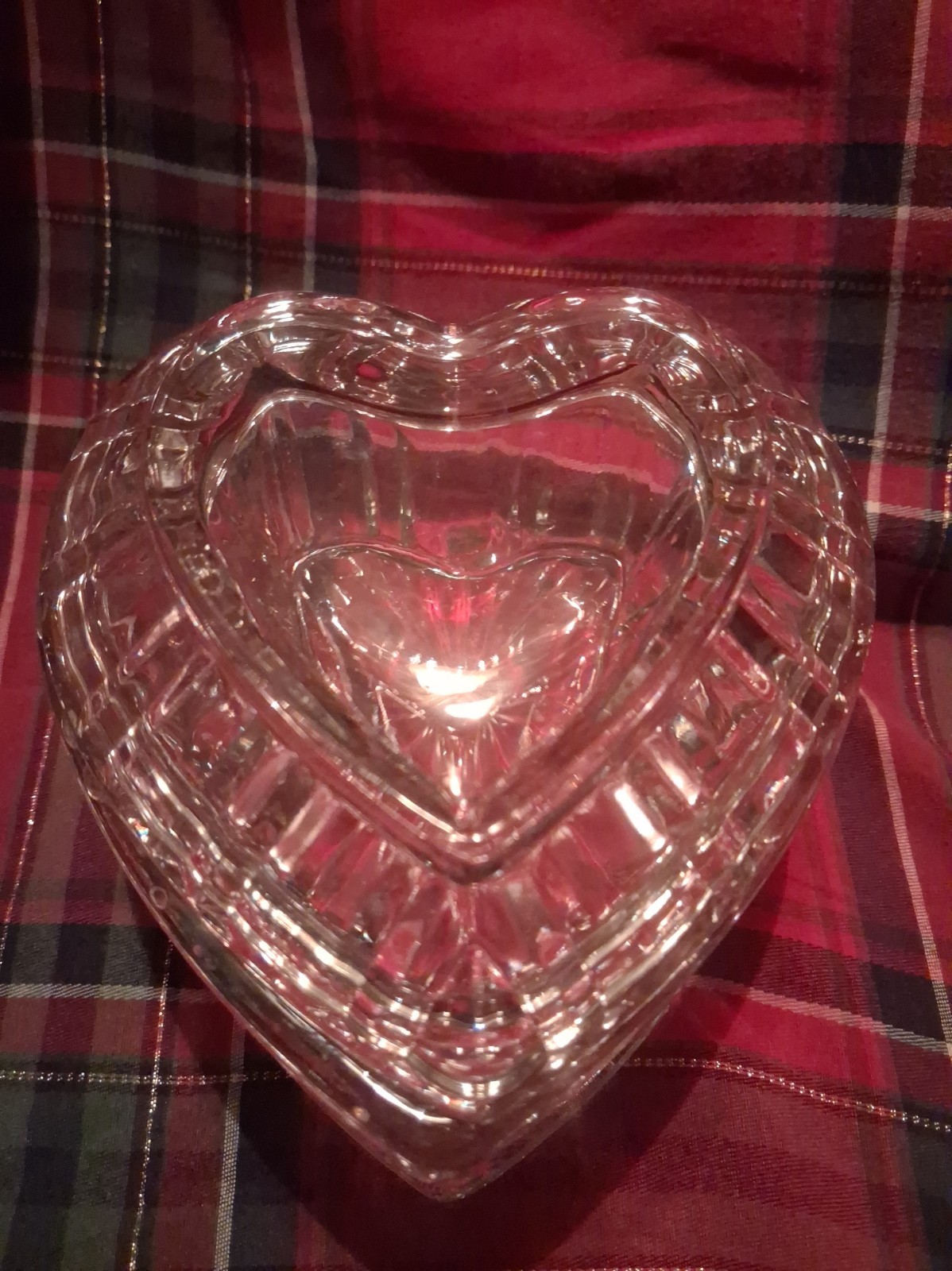 Vintage Lady Love Lidded Glass Trinket Box Vintage Lady Love Lidded Glass Trinket Box