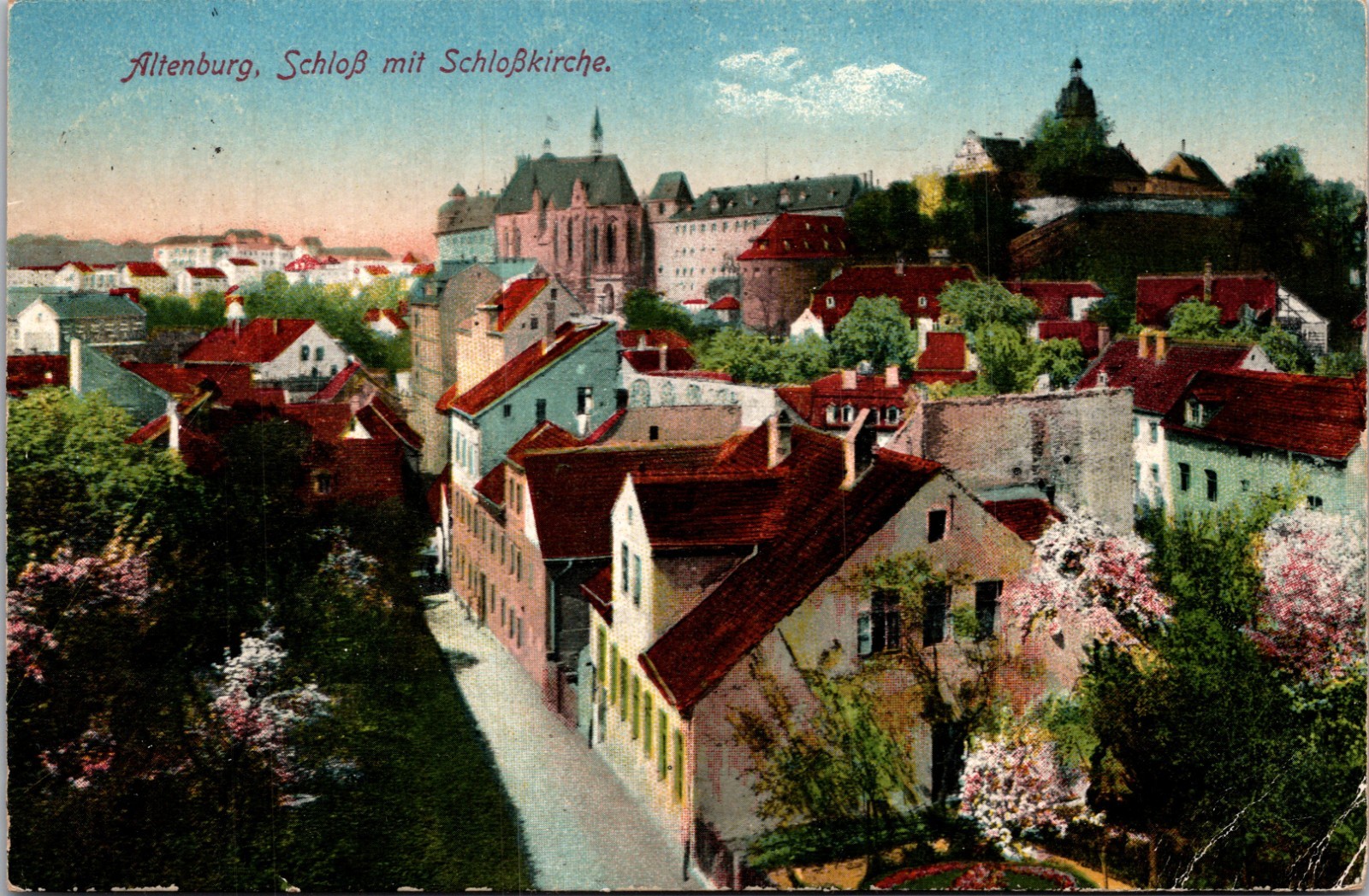 Altenburg Castle Schloßkirche Church Altenburg Germany DB Postcard W27