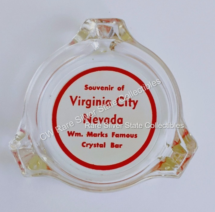 Scarce 1940s Vintage Nevada Casino Ashtray No chips Crystal Bar Virginia City NV