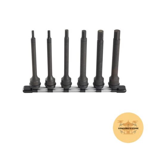 TONE Impact Long Hex Socket Set HAH406L 1/2in 6pcs Japan