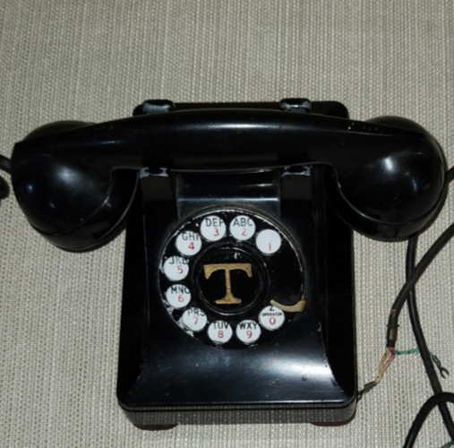 Vintage 1940s Bell System Black Rotary Telephone Vintage 1940s Bell System Black Rotary Telephone