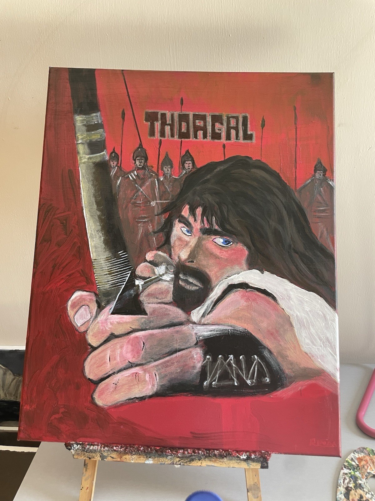 THORGAL EL BÁRBARO COVER ORIGINAL OIL PAINTING VINTAGE RETRO CÓMIC ART THORGAL EL BÁRBARO COVER ORIGINAL OIL PAINTING VINTAGE RETRO CÓMIC ART