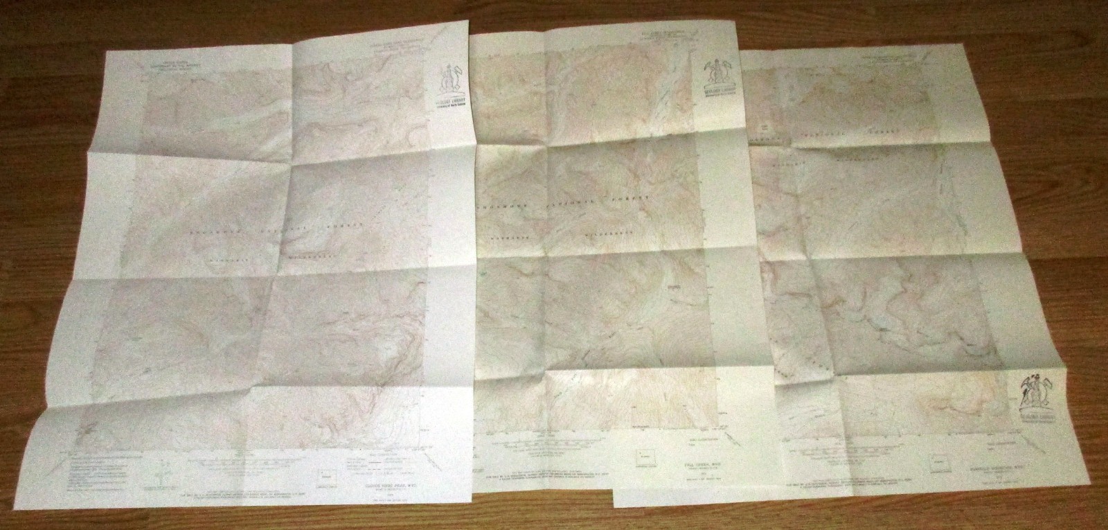 3 USGS Quadrangle Maps, Fall Creek, Clouds Home Peak, Pinnacle Mountain, Wyoming