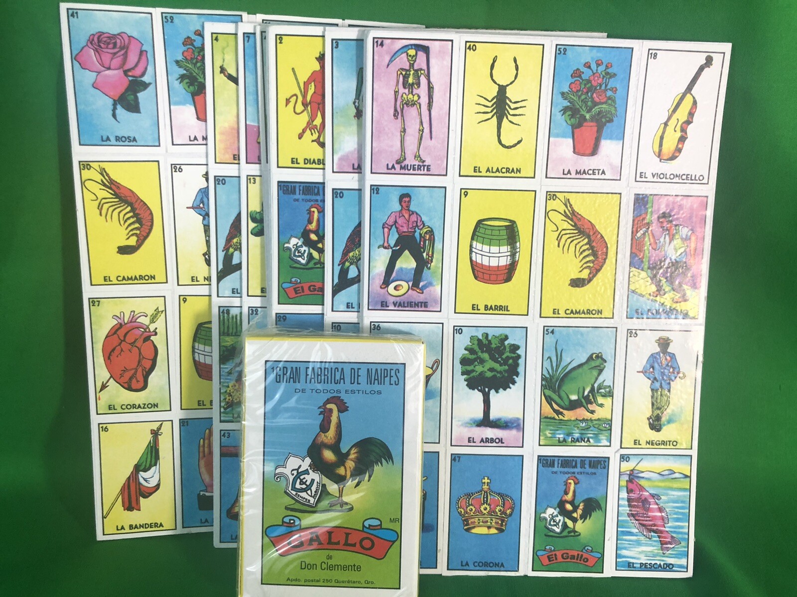LOTERIA MEXICANA 10 Tablas & Baraja Hechas en casa   (HOMEMADE)