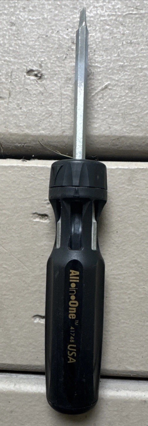 Vintage Craftsman All-in-One Screwdriver 41748 with 3 Phillips & 3 Flat Bits USA