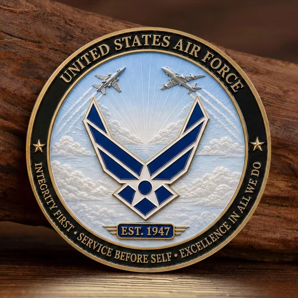 US Air Force Challenge Coin USAF Military Veteran Collectible Commemorative US Air Force Challenge Coin USAF Military Veteran Collectible Commemorative