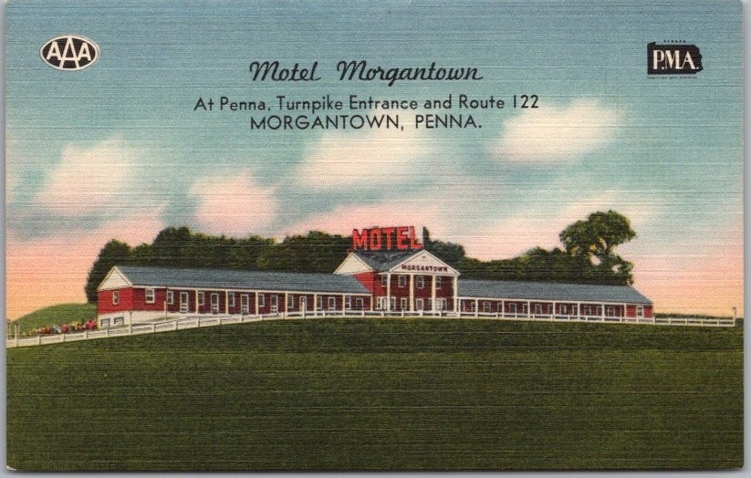 c1950s Morgantown, Pennsylvania Postcard 