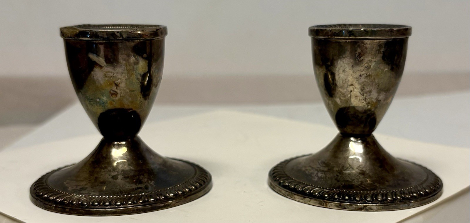 VTG PAIR OF TOWLE STERLING SILVER WEIGHTED CANDLESTICK HOLDERS VTG PAIR OF TOWLE STERLING SILVER WEIGHTED CANDLESTICK HOLDERS