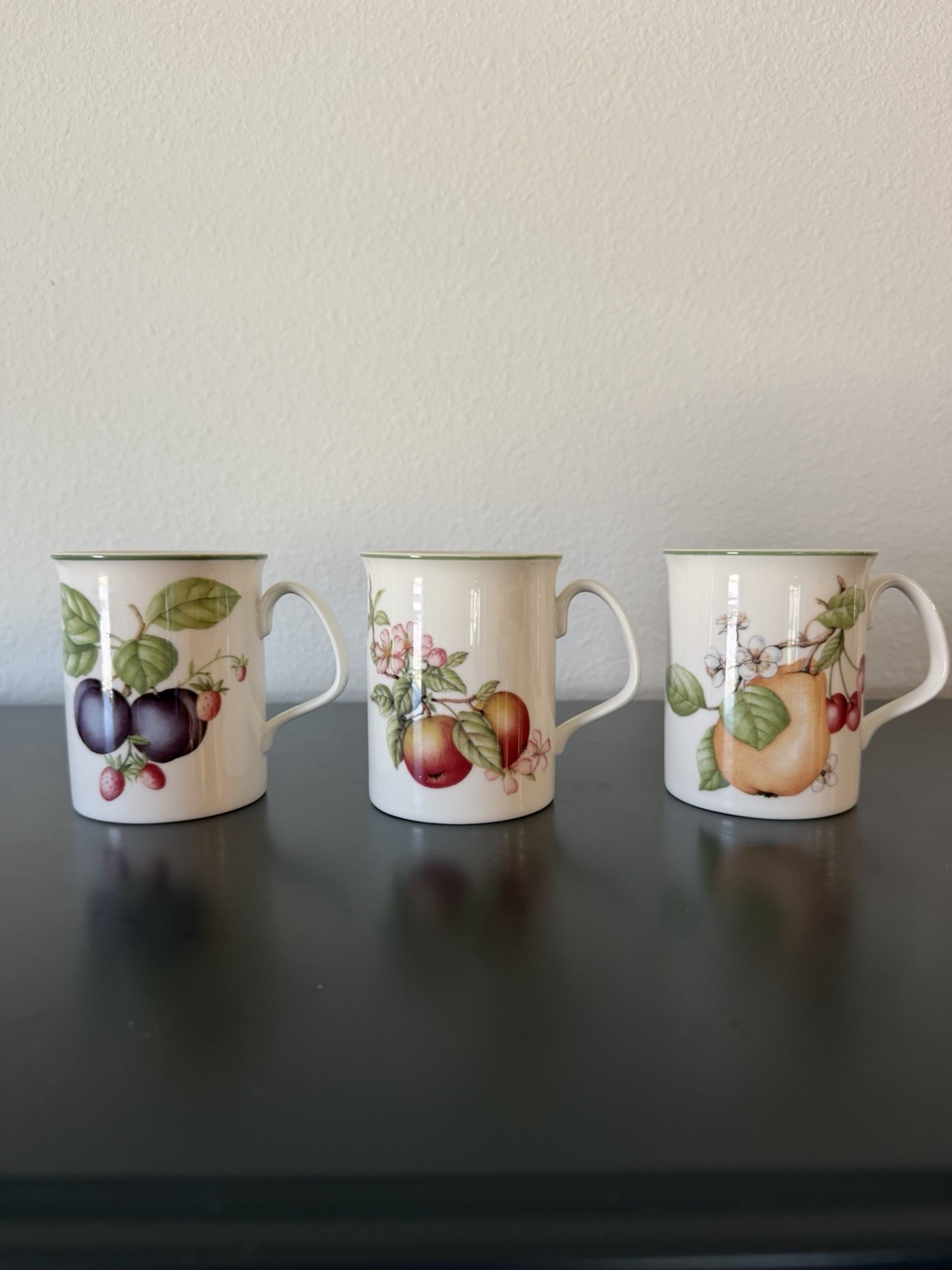 Vintage Royal Doulton Ashberry For Marks And Spencer Mugs Set of 3, 3 7/8 In Vintage Royal Doulton Ashberry For Marks And Spencer Mugs Set of 3, 3 7/8 In