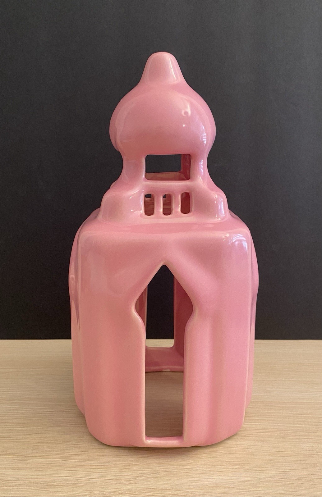 Vintage Royal Hawaiian Hotel Waikiki Pink Palace Souvenir Cupola Candle Holder