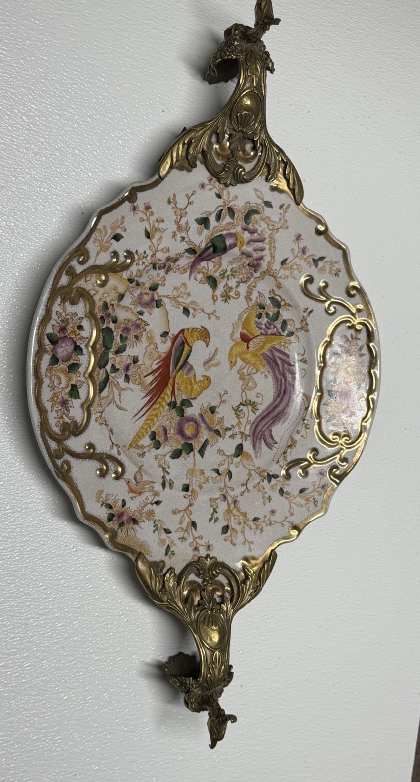 Rare Serried Ltd. Vintage Chinoiserie-style Ceramic Serving Dish Huge 26x14 Rare Serried Ltd. Vintage Chinoiserie-style Ceramic Serving Dish Huge 26x14