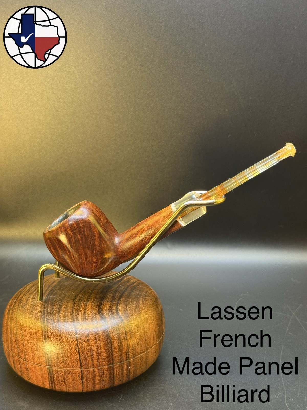 Vintage Lassen French Made Panel Billiard Tobacco Pipe