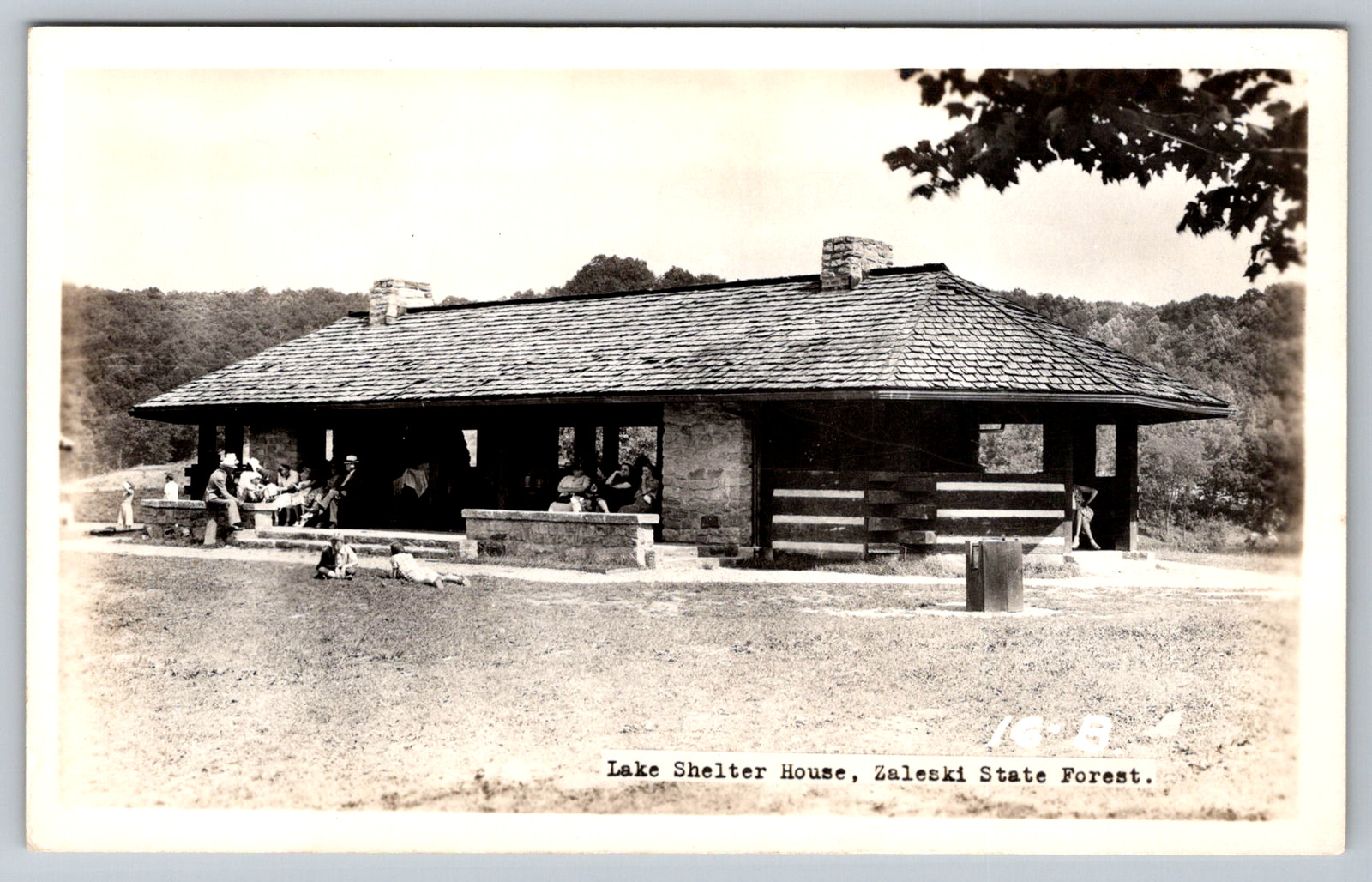 RPPC c1950s Lake Shelter House Zaleski State Forest Postcard