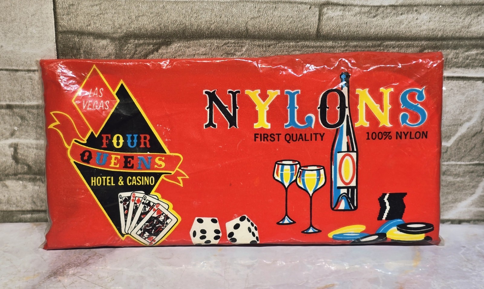 Vintage New In Package Four Queens Casino Las Vegas Advertising Women's Nylons Vintage New In Package Four Queens Casino Las Vegas Advertising Women's Nylons