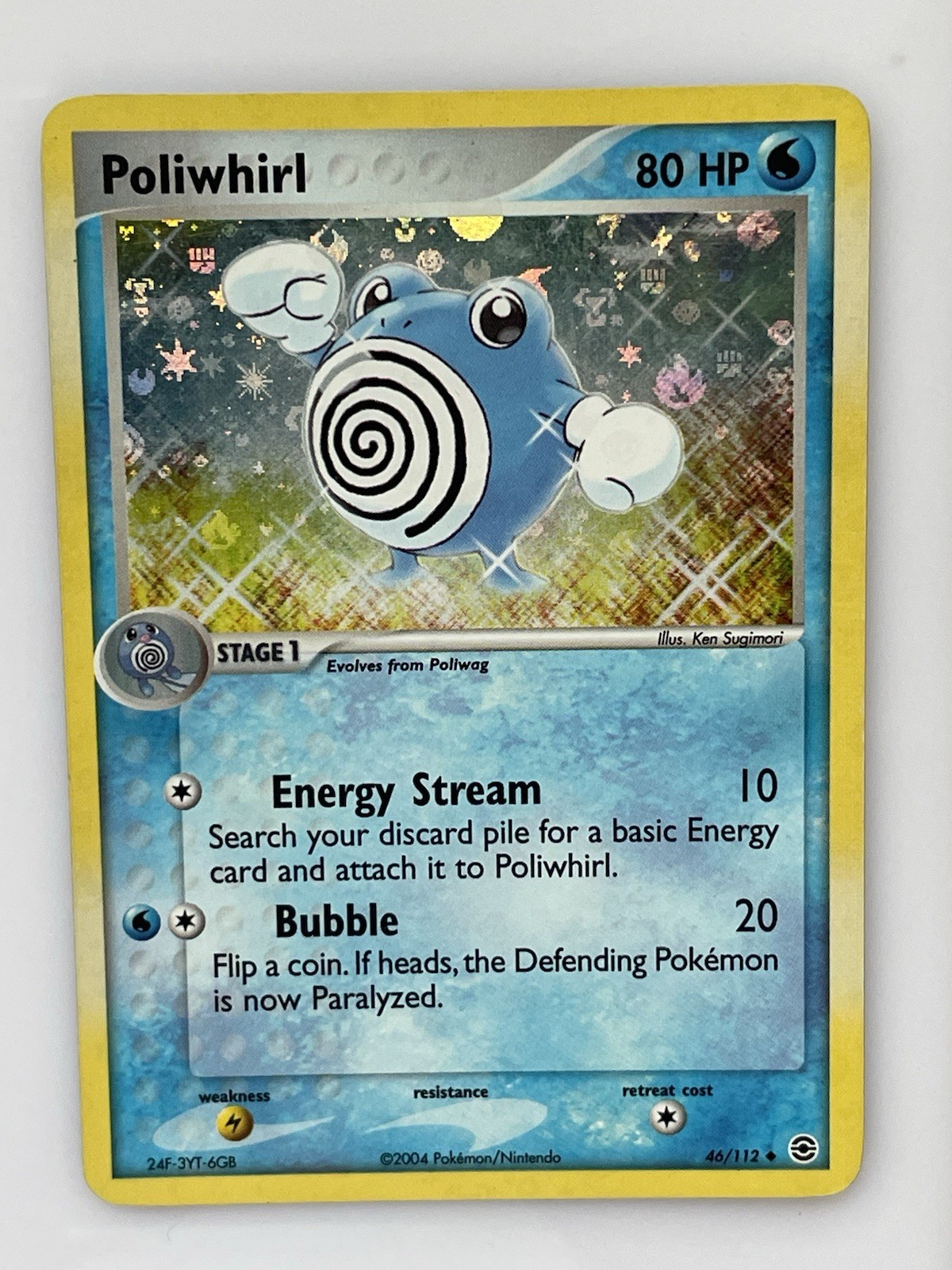 Poliwhirl 46/112 Ex FireRed LeafGreen Reverse Holo Uncommon Moderate Play 2004