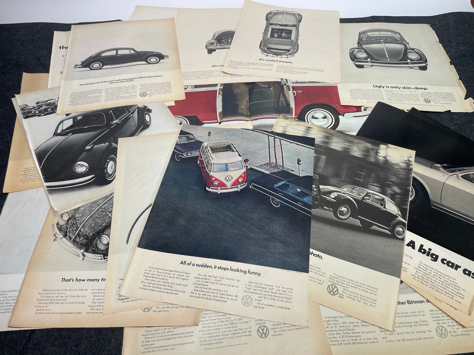 VW Volkswagon Cars Vintage Magazine Ad Advertisement Print Lot of 20 10x13 VW Volkswagon Cars Vintage Magazine Ad Advertisement Print Lot of 20 10x13
