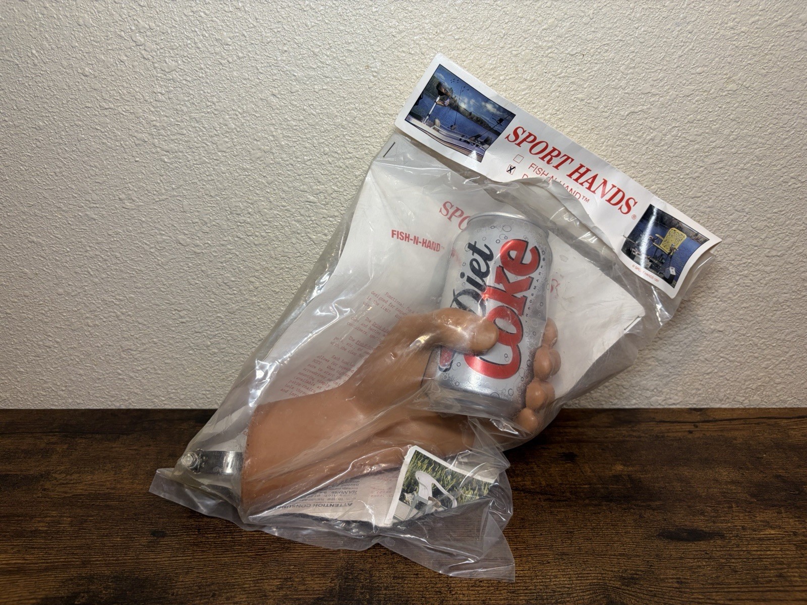 Sport Hands Drink-N-Hand Diet Coke Can Holder 1991 Vintage NOS Sealed USA Made Sport Hands Drink-N-Hand Diet Coke Can Holder 1991 Vintage NOS Sealed USA Made