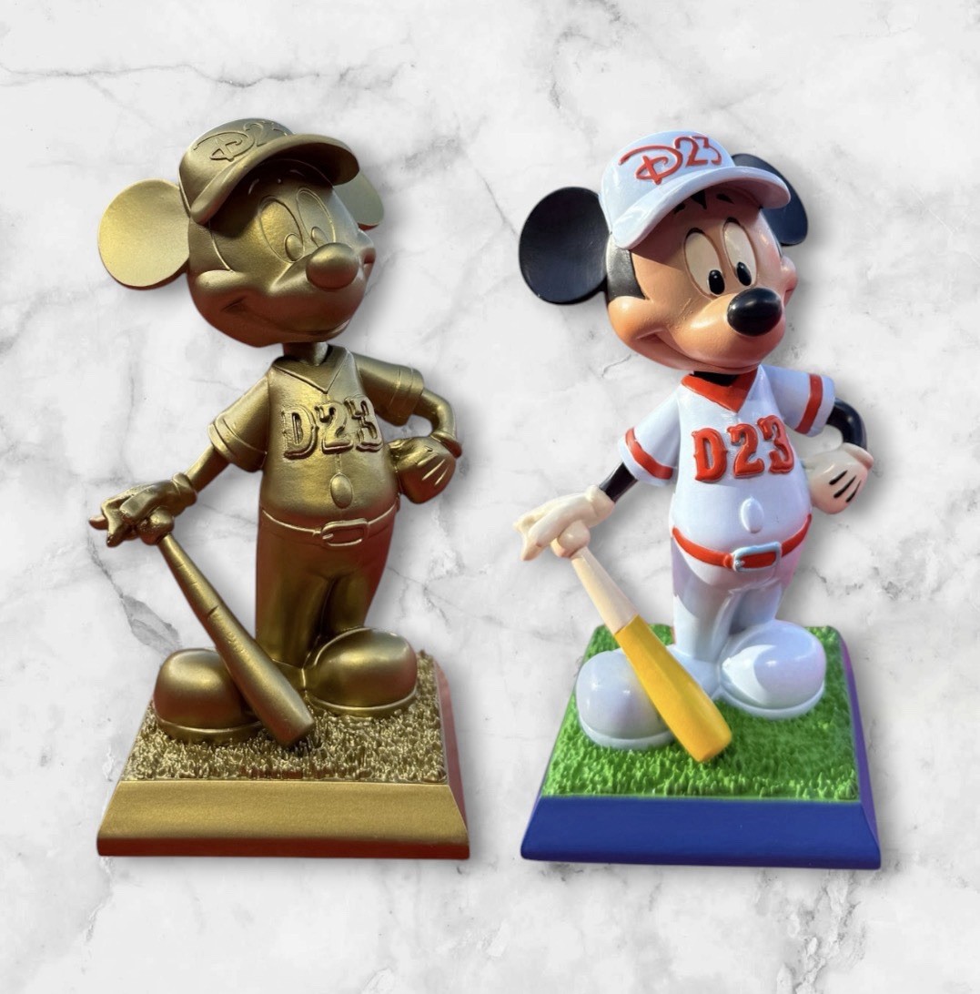 Gold D23 Mickey Mouse Bobblehead Limited Edition 2,300 Angels SGA 8/12/26 BOTH Gold D23 Mickey Mouse Bobblehead Limited Edition 2,300 Angels SGA 8/12/26 BOTH