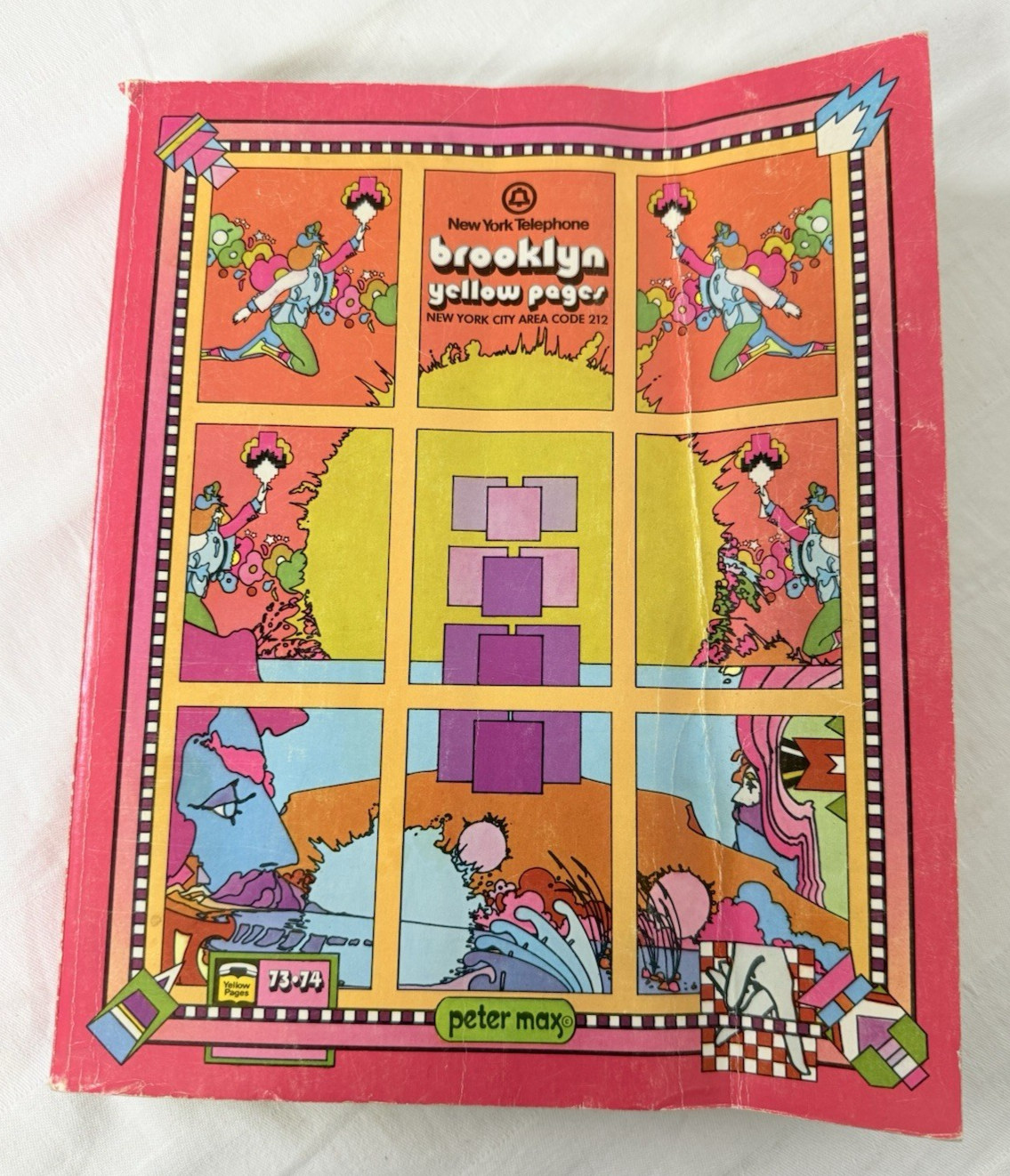 Peter Max 1973 Brooklyn Yellow Pages Very Clean 974 pp