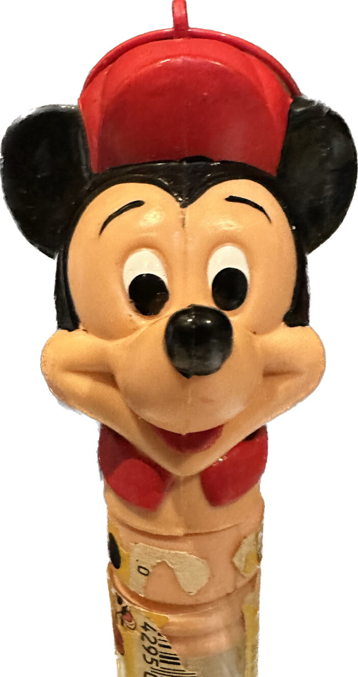 VTG RARE MICKEY MOUSE DISNEY VALENTINE CONVERSATION HEART TUBE RED BLACK 11.5” VTG RARE MICKEY MOUSE DISNEY VALENTINE CONVERSATION HEART TUBE RED BLACK 11.5”