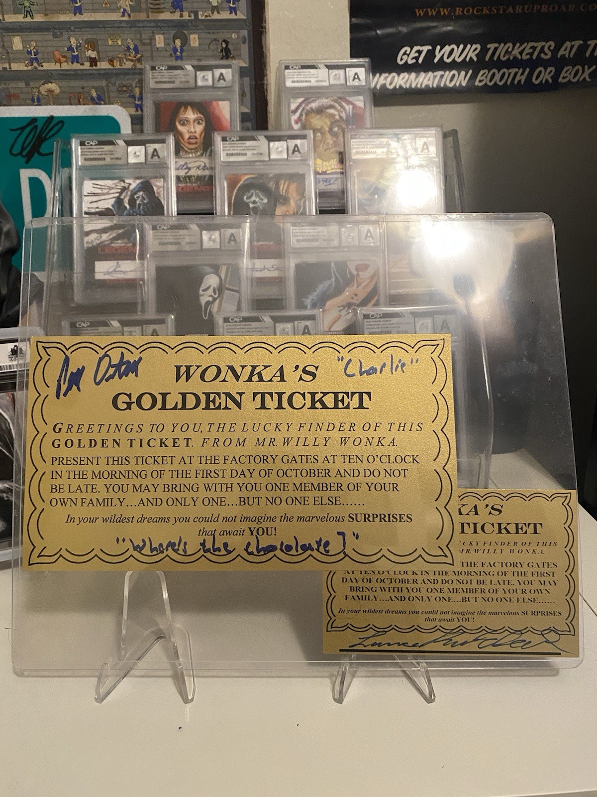 Hollywood Pure Imagination Golden Ticket Signed By Peter Ostrum 