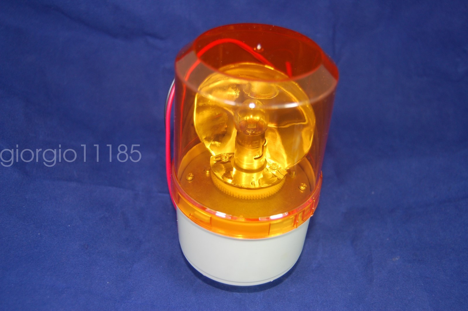 1pc  Bulb Revolving Warning light Φ80mm 90-130RPM Amber color 24V DC  IP45