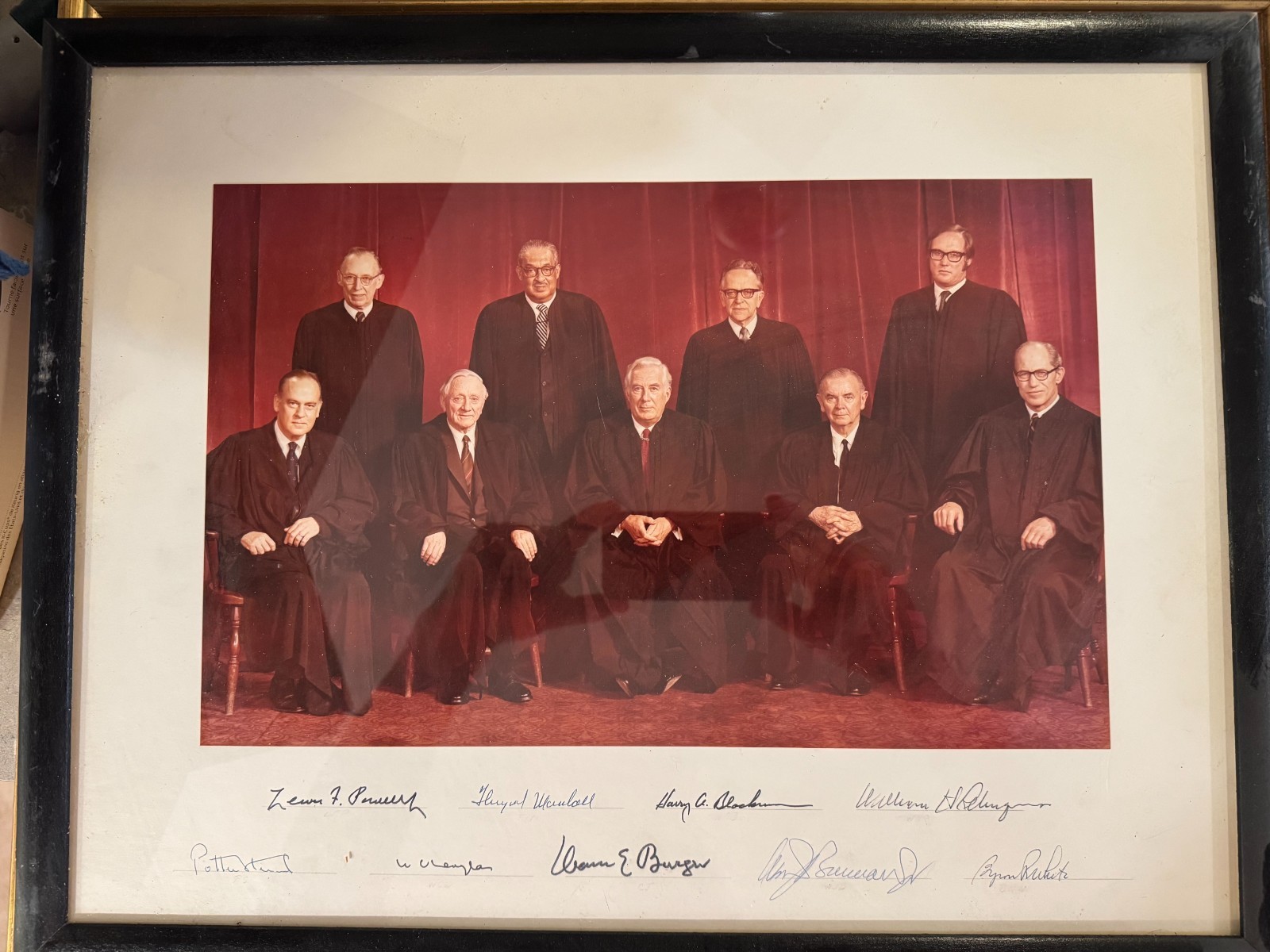 Signed Photograph: of United States Supreme Court. N.p. (Washington, D.C.): n.d