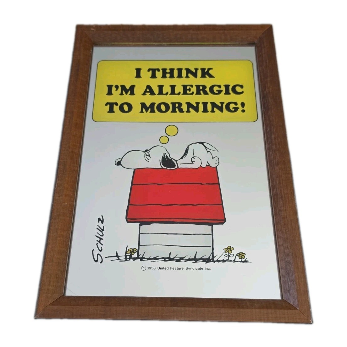 Vintage 70s Peanuts Snoopy Mirror - Vintage 70s Peanuts Snoopy Mirror -