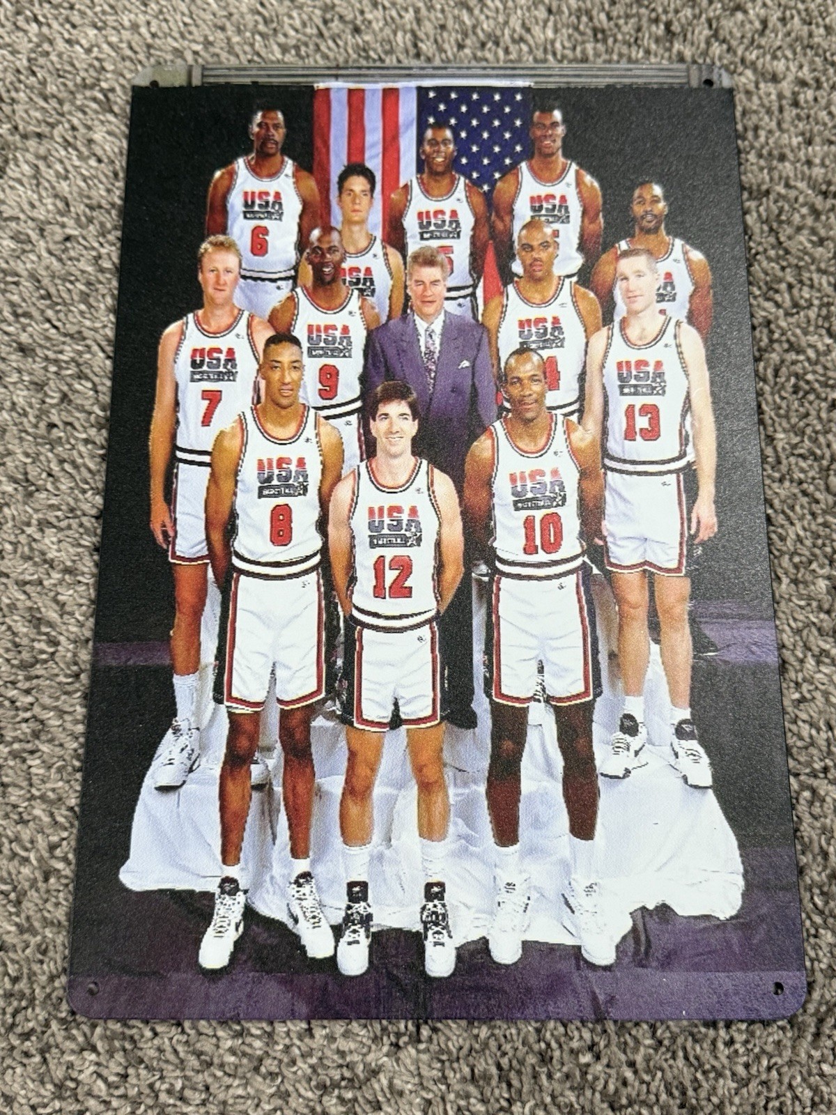 1992 USA Basketball Dream Team Michael Jordan Bird Aluminum METAL SIGN 8x12