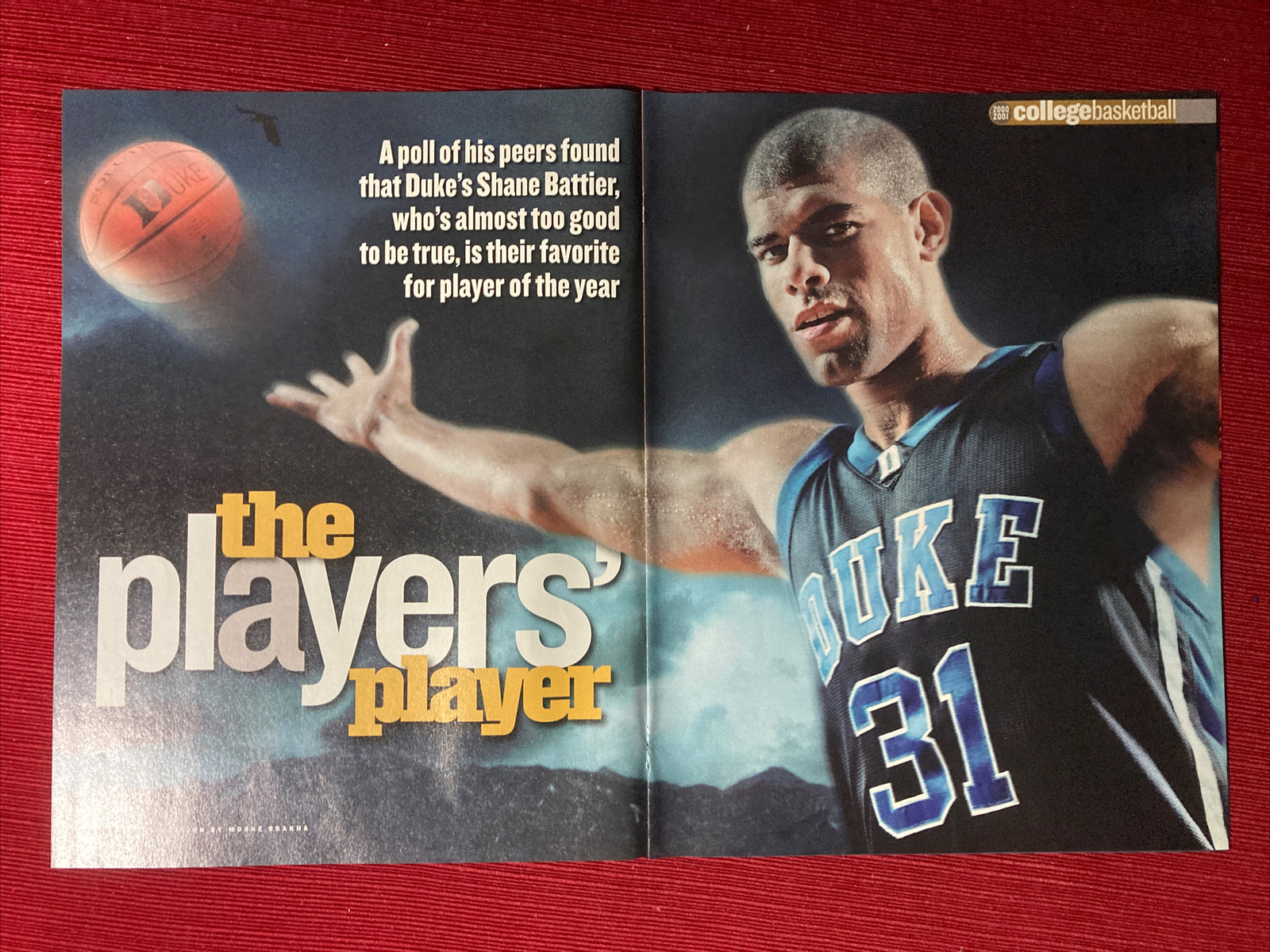 Duke Blue Devil Shane Battier 5-page 2000 Print Article - Great To Frame