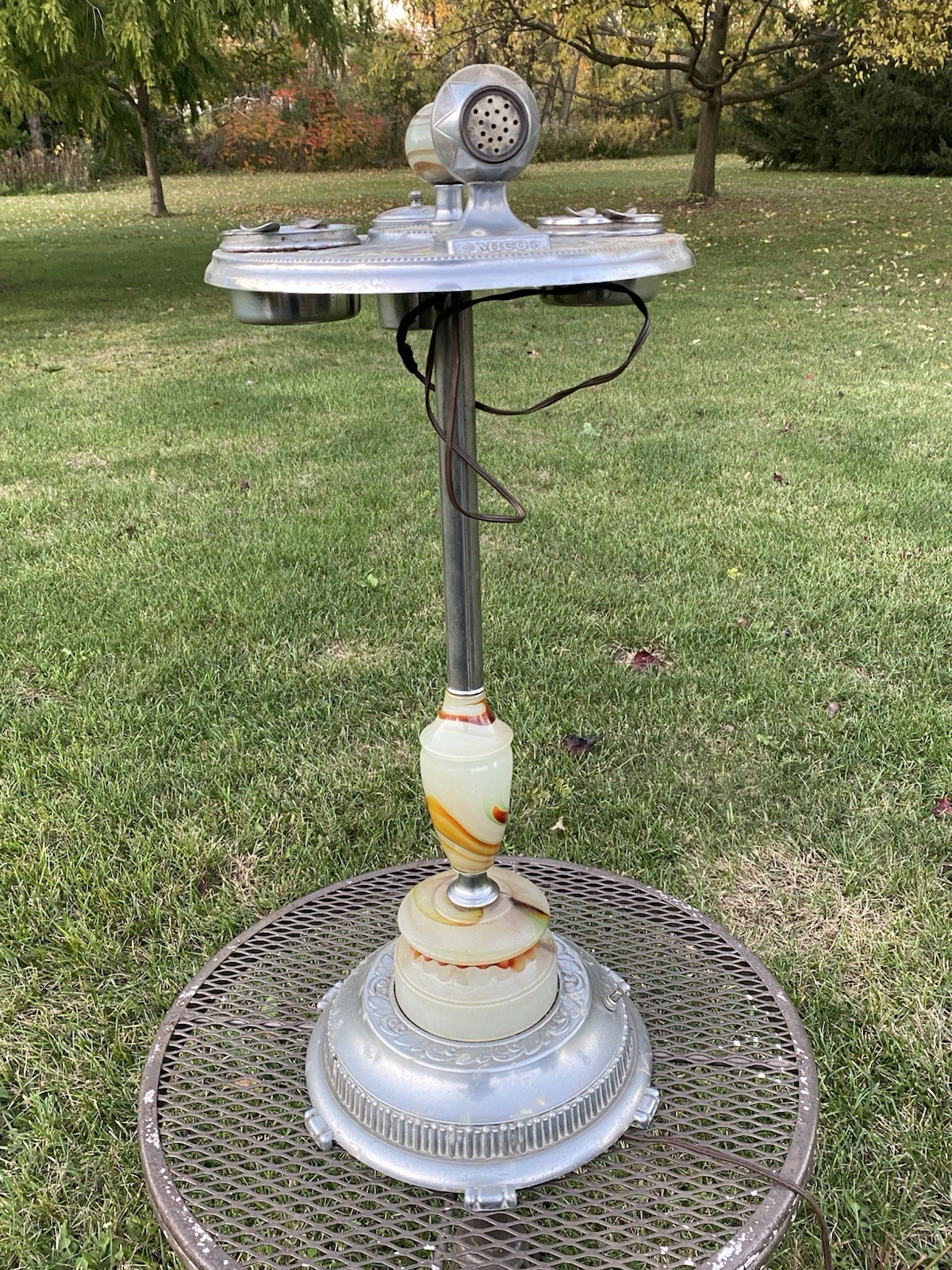 Art Deco Ever-Brite Products ABCO Floor Lamp Cigar Lighter Ashtray Stand Art Deco Ever-Brite Products ABCO Floor Lamp Cigar Lighter Ashtray Stand